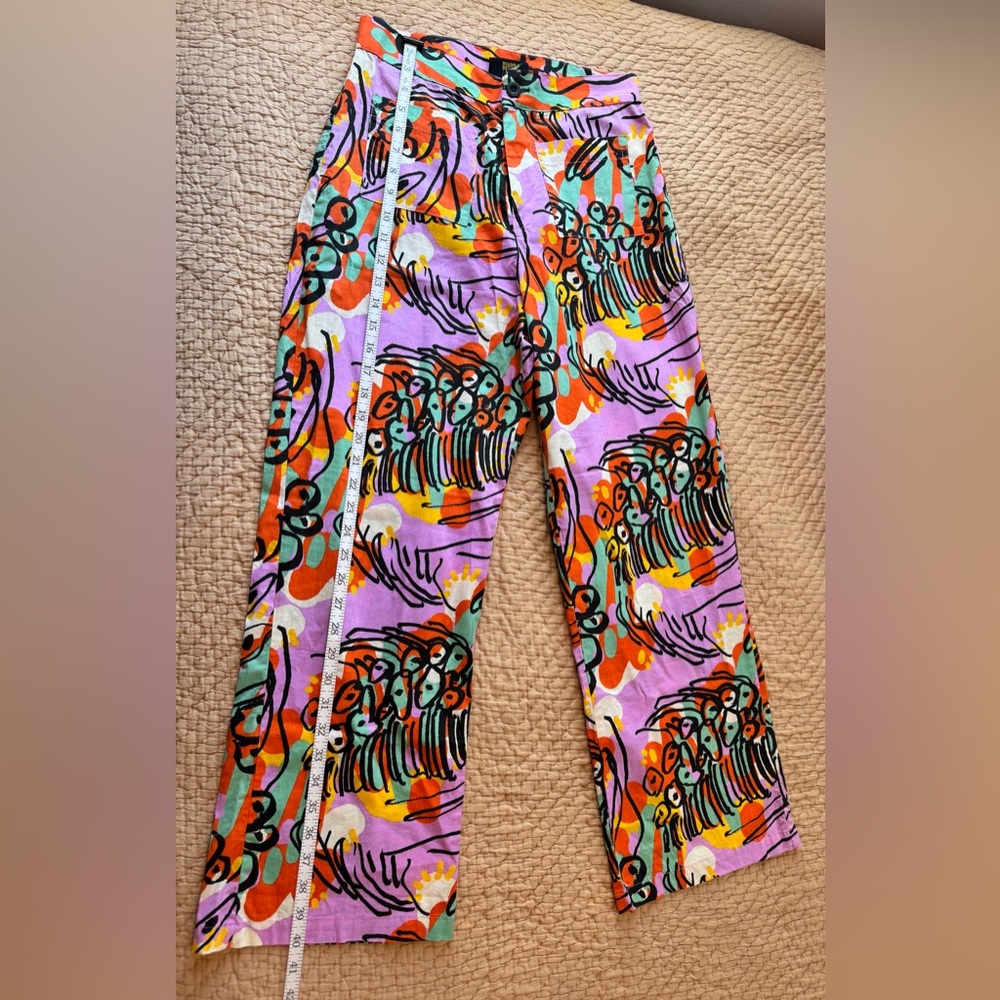 Nooworks Colorful Abstract Pants, Medium, Like New! Made in USA - Picture 6 of 7